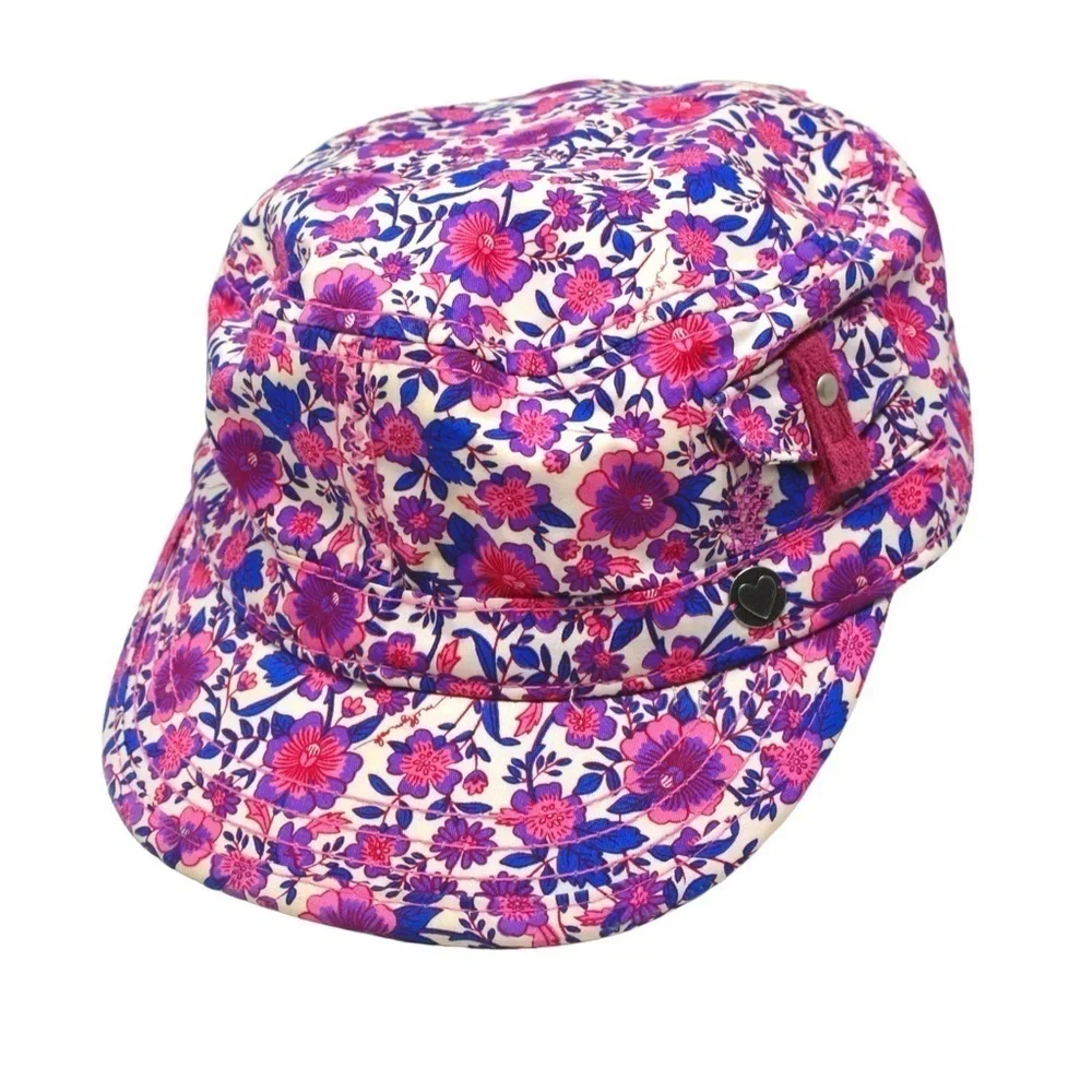 Millymook Girls Mao‎ Cap - Isla Pink Floral OSFM